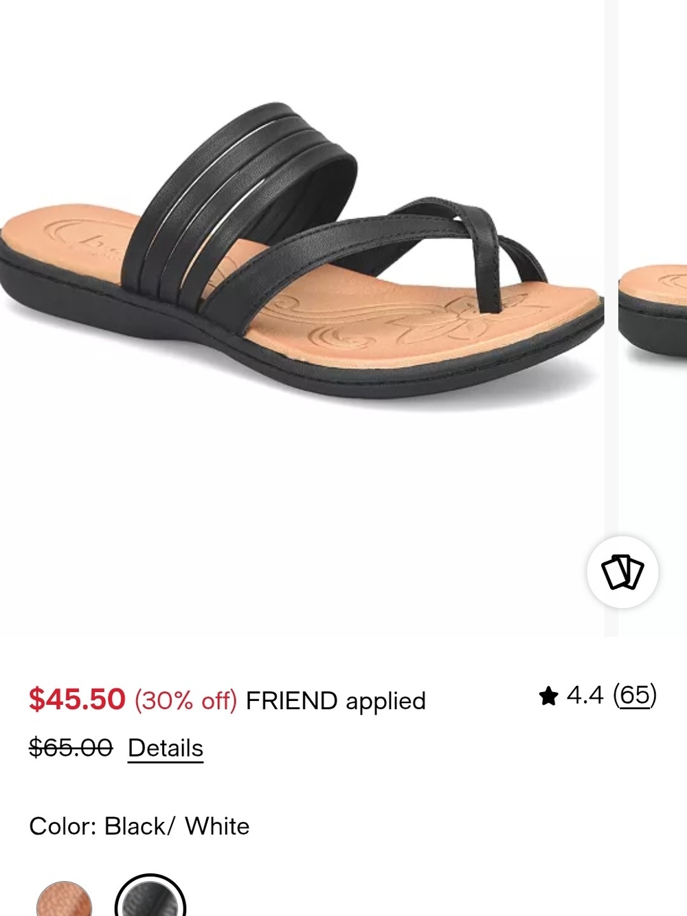 Navy Women's Slide Sandal with Toe Loop